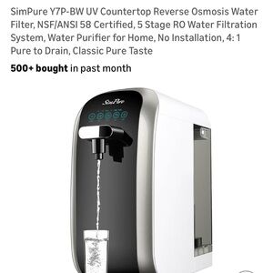 Simpure extra water storage for RO machine